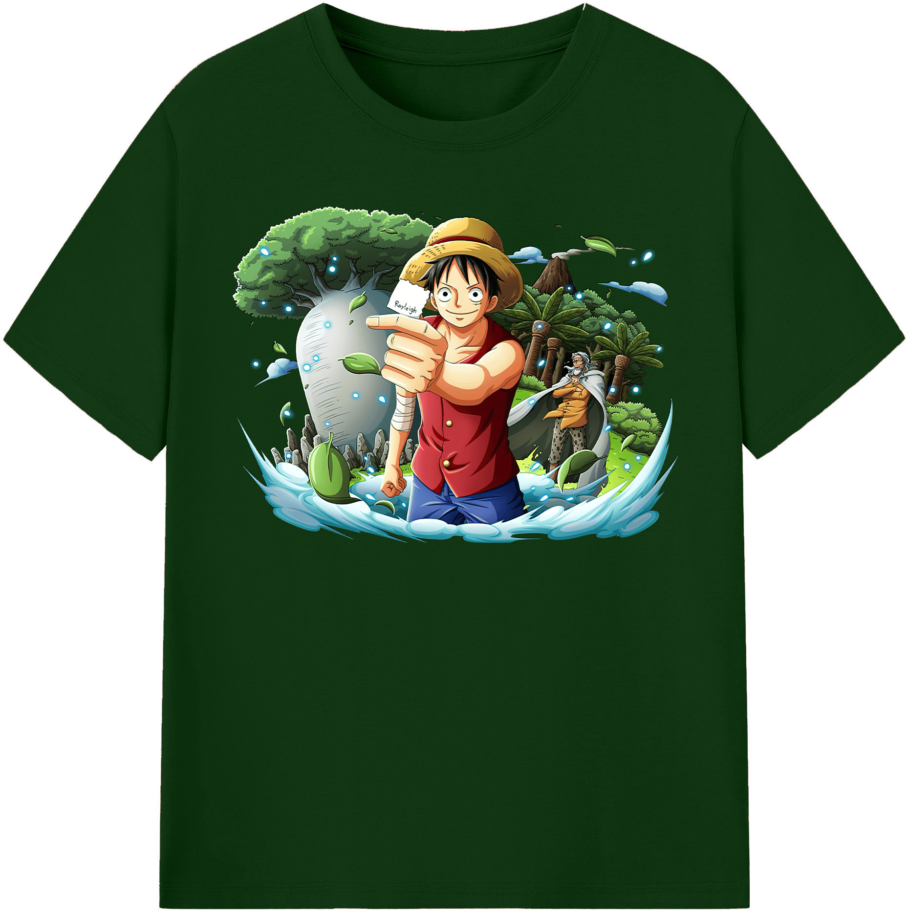 ワンピース モンキー・D・ルフィ ONE PIECE Monkey D. Luffy 綿100％半袖Tシャツ（フロントプリント）